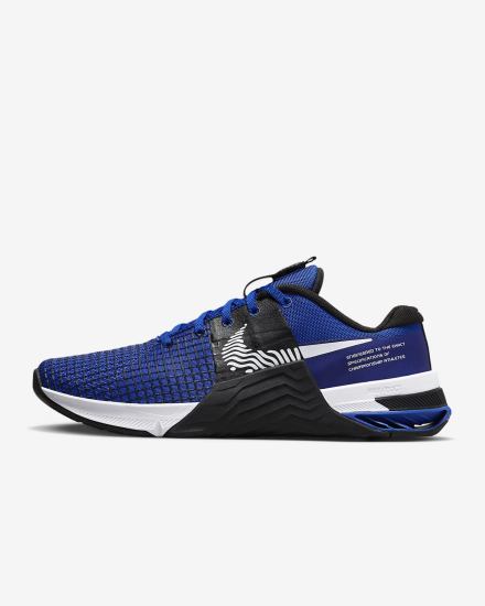 Zapatillas Deportivos Nike Metcon 8 Hombre Azul Real Negras Azul Real Blancas | NSTCQ-7302