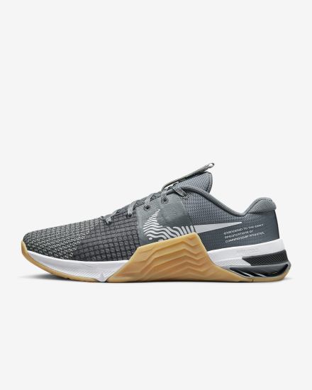 Zapatillas Deportivos Nike Metcon 8 Hombre Gris Blancas | YXMEA-1237