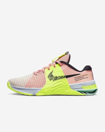 Zapatillas Deportivos Nike Metcon 8 Mujer Naranjas Gris Moradas | SGUZX-0214