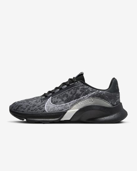 Zapatillas Deportivos Nike SuperRep Go 3 Next Nature Flyknit Hombre Gris Oscuro Negras Gris Blancas | BWKHL-1476