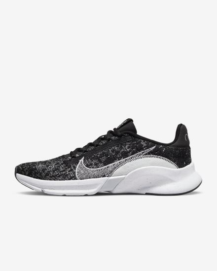 Zapatillas Deportivos Nike SuperRep Go 3 Next Nature Flyknit Hombre Negras Gris Oscuro Blancas Plateadas | GTHRX-1783