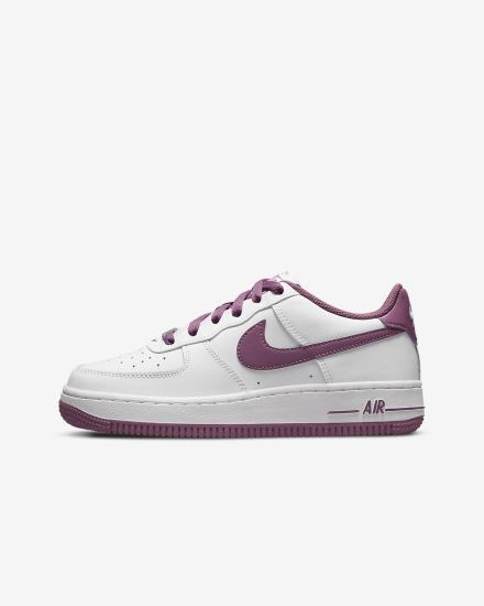 Zapatillas Nike Air Force 1 '06 Kids Niña Blancas Burdeos Claro | AZIDO-0196