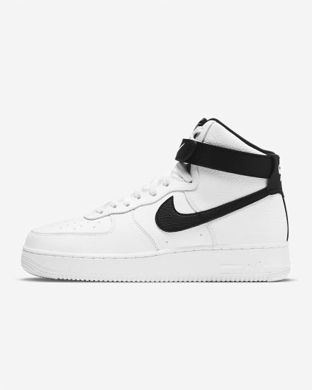 Zapatillas Nike Air Force 1 '07 High Hombre Blancas Negras | IHAPZ-6517