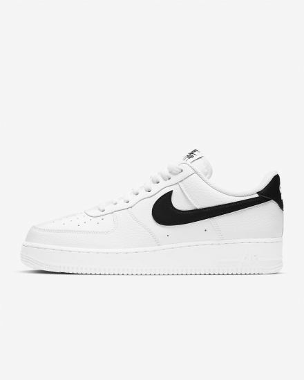 Zapatillas Nike Air Force 1 '07 Hombre Blancas Negras | YFJAD-3840
