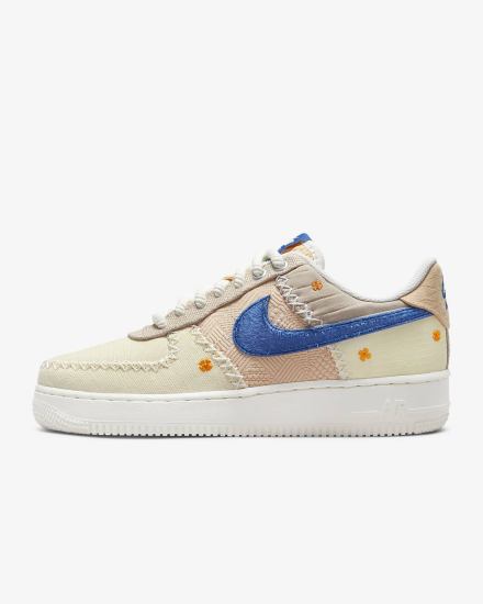 Zapatillas Nike Air Force 1 '07 Premium Mujer Blancas Negras Azules Oscuro | XTZGR-6527