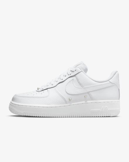 Zapatillas Nike Air Force 1 '07 SE Mujer Blancas Metal Plateadas Negras | LGEWC-7512