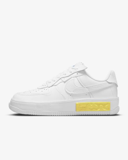 Zapatillas Nike Air Force 1 Fontanka Mujer Blancas Amarillo Blancas | PTRAC-6379