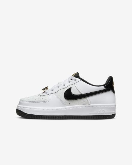 Zapatillas Nike Air Force 1 LV8 Kids Niña Blancas Plateadas Negras | FYIKV-3786