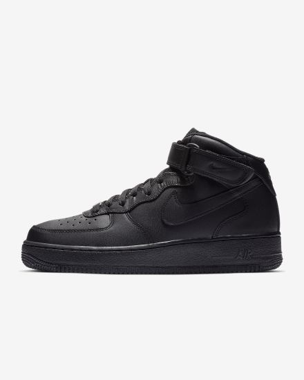 Zapatillas Nike Air Force 1 Mid '07 Hombre Negras | HLMVX-1764