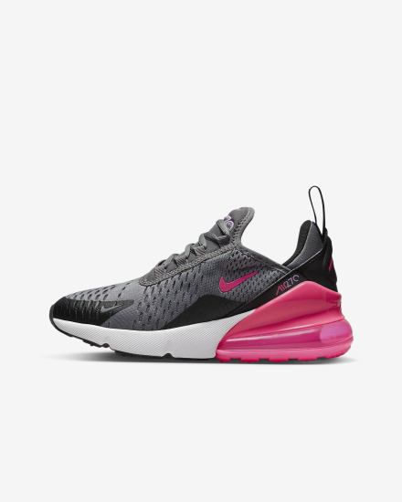 Zapatillas Nike Air Max 270 Kids Niña Gris Negras Blancas Rosas | CWLMU-6248
