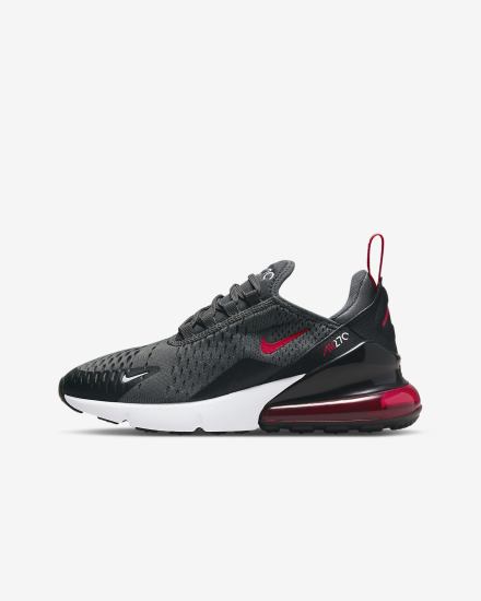 Zapatillas Nike Air Max 270 Kids Niño Gris Negras Blancas Rojas | RMGZY-3472