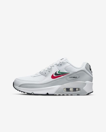 Zapatillas Nike Air Max 90 LTR Kids Niña Blancas Rojas Negras | VAWJK-1782