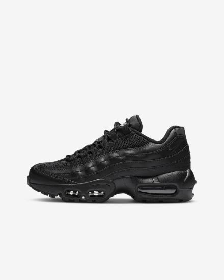Zapatillas Nike Air Max 95 Recraft Kids Niña Negras Blancas Negras | RJNVT-7156