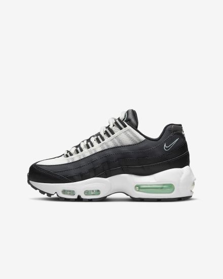 Zapatillas Nike Air Max 95 Recraft Kids Niña Gris Oscuro Negras Blancas Verde Menta | SFLBT-9341