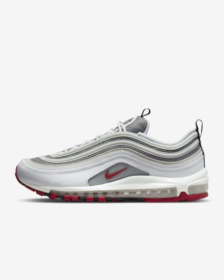 Zapatillas Nike Air Max 97 Hombre Blancas Gris Rojas | ECUYV-9123
