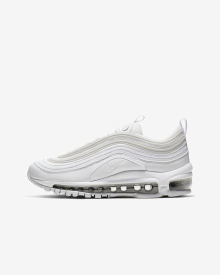 Zapatillas Nike Air Max 97 Kids Niña Blancas Metal Plateadas Blancas | KXSGQ-0982