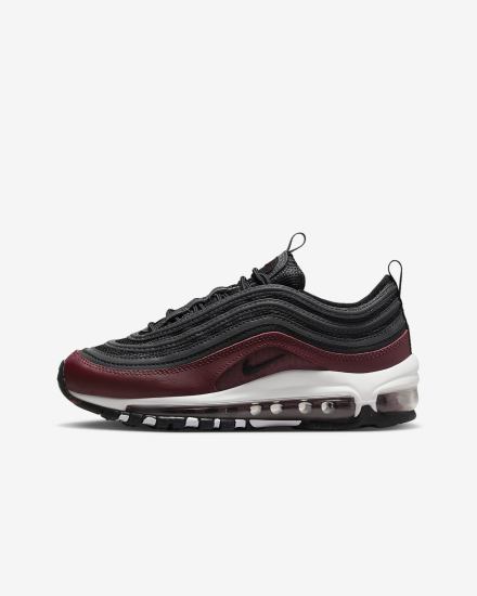 Zapatillas Nike Air Max 97 Kids Niña Rojas Gris Oscuro Blancas Negras | UNYLI-6958
