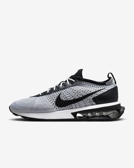 Zapatillas Nike Air Max Flyknit Racer Hombre Plateadas Blancas Plateadas Negras | ZMFSA-9350