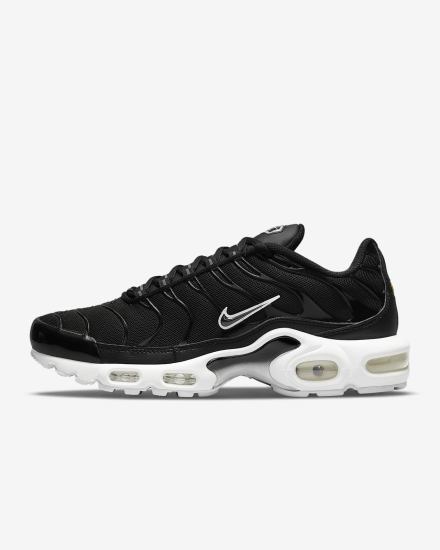 Zapatillas Nike Air Max Plus Mujer Negras Blancas | KQXDU-4218