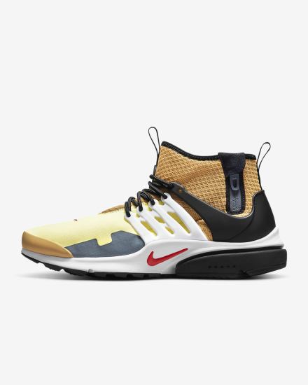 Zapatillas Nike Air Presto Mid Utility Hombre Amarillo Marrones Gris | TVSDN-8540