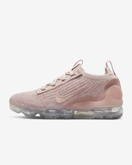 Zapatillas Nike Air VaporMax 2021 Flyknit Mujer Rosas Rosas Metal Plateadas | BNZKR-9203