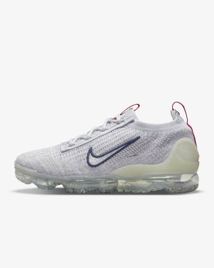 Zapatillas Nike Air VaporMax 2021 Flyknit Mujer Azul Marino Blancas | POAYZ-5408