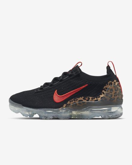 Zapatillas Nike Air VaporMax 2021 Flyknit Mujer Negras Marrones Claro Rojas | XLKJS-4726