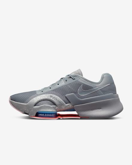 Zapatillas Nike Air Zoom SuperRep 3 HIIT Class Hombre Gris Azules Metal Plateadas | LXTDK-2735