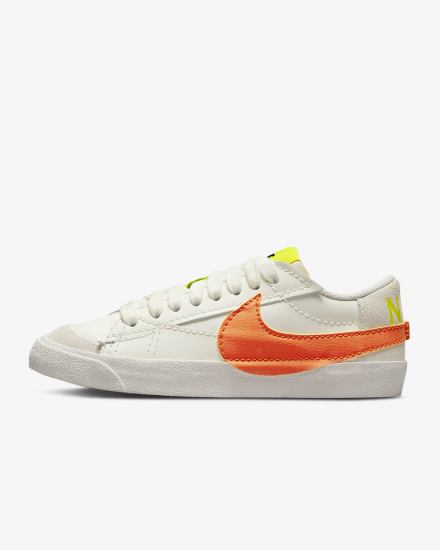 Zapatillas Nike Blazer Low '77 Jumbo Mujer Verde Naranjas | DYNCJ-3765