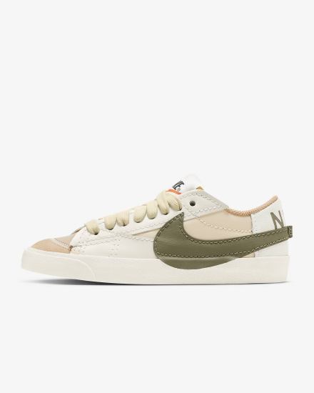 Zapatillas Nike Blazer Low '77 Jumbo Mujer Plateadas Claro Verde Oliva | ZLNDQ-2368