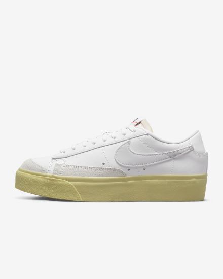 Zapatillas Nike Blazer Low Platform Mujer Blancas Limón Azules Negras Blancas | TYMXK-4015