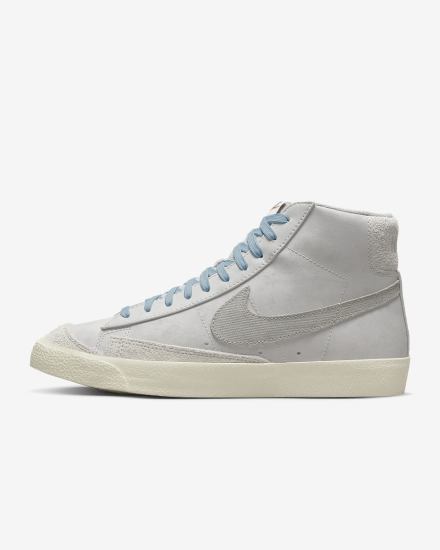 Zapatillas Nike Blazer Mid '77 PRM Hombre Gris Naranjas Gris Claro | WJOAX-8169