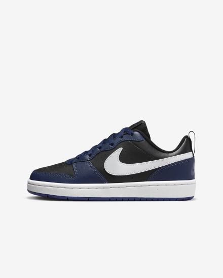 Zapatillas Nike Court Borough Low 2 Kids Niña Azul Marino Negras Moradas Oscuro Blancas | YPUIZ-8124
