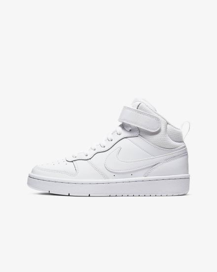 Zapatillas Nike Court Borough Mid 2 Kids Niño Blancas | KOUJN-4278