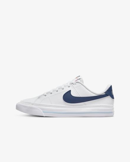 Zapatillas Nike Court Legacy Kids Niño Blancas Azules Naranjas Azul Marino | PTDYH-3061