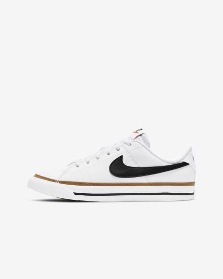Zapatillas Nike Court Legacy Kids Niño Blancas Marrones Claro Negras | UTZER-7180
