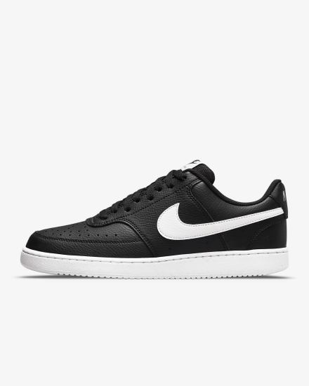Zapatillas Nike Court Vision Low Next Nature Hombre Negras Blancas | JYIUF-4617