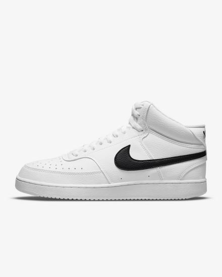 Zapatillas Nike Court Vision Mid Next Nature Hombre Blancas Negras | VWSYP-2541