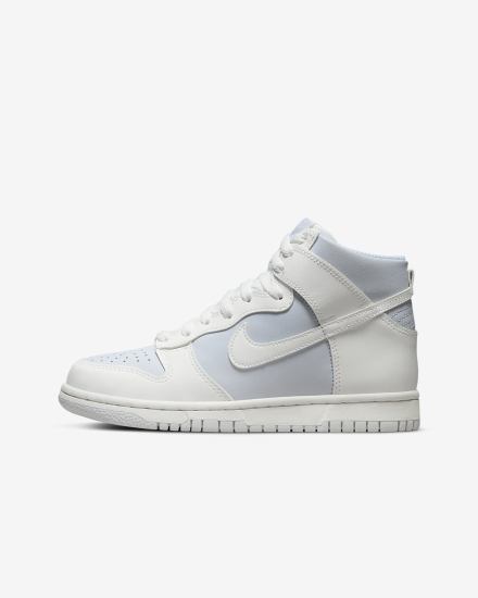 Zapatillas Nike Dunk High Kids Niña Blancas Plateadas Plateadas | BESCI-5021