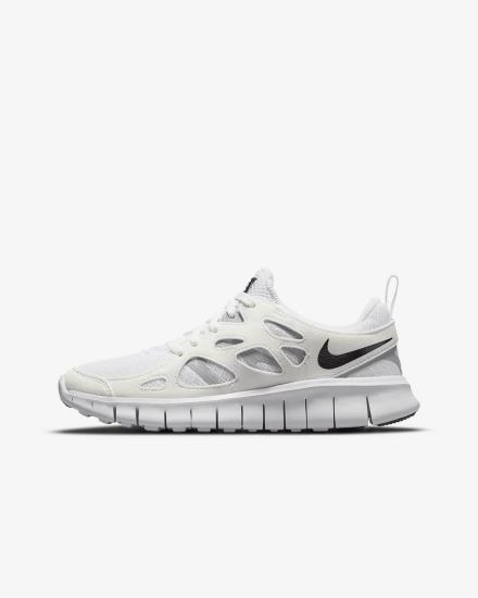 Zapatillas Nike Free Run 2 Kids Niño Blancas Gris Negras | HVZIB-7920