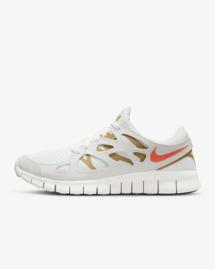 Zapatillas Nike Free Run 2 Mujer Blancas Naranjas | LEYTA-2479