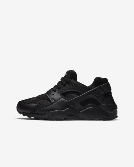 Zapatillas Nike Huarache Run Kids Niña Negras | QKZHR-0452