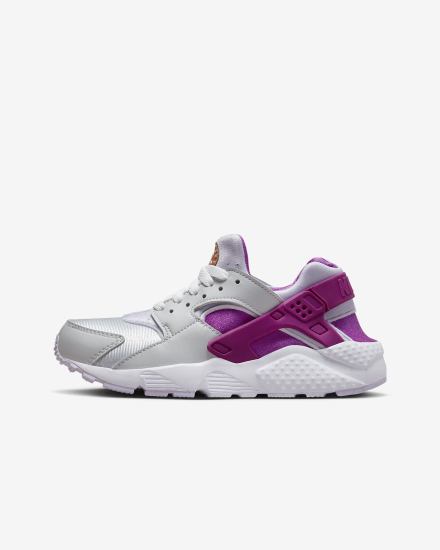 Zapatillas Nike Huarache Run Kids Niña Plateadas Moradas Metal Cobra | NGZXR-9271