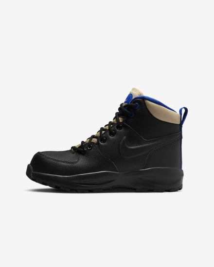 Zapatillas Nike Manoa LTR Kids Boots Niño Negras Azul Real Negras | NZUJB-6483