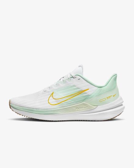 Zapatillas Running Nike Air Winflo 9 Premium Road Mujer Blancas Verde Verde Menta | MCHSJ-9670