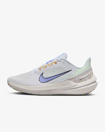 Zapatillas Running Nike Air Winflo 9 Premium Road Mujer Blancas Verde Doradas | QHMKD-7806