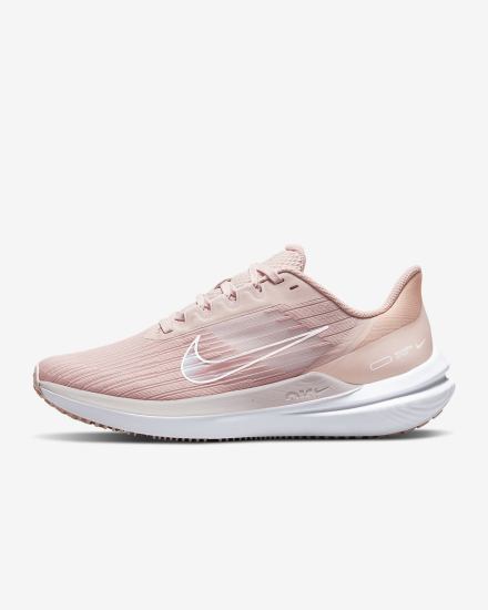 Zapatillas Running Nike Air Winflo 9 Premium Road Mujer Rosas Rosas Blancas | WDMYQ-3468