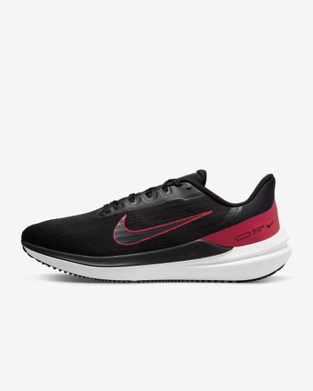 Zapatillas Running Nike Air Winflo 9 Road Hombre Negras Gris Oscuro Rojas | OQRKV-4058