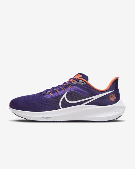 Zapatillas Running Nike Air Zoom Pegasus 39 (Clemson) Road Hombre Moradas Naranjas Blancas | JDGMS-7906