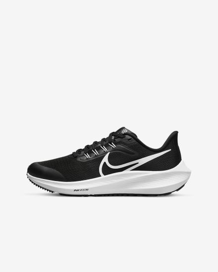 Zapatillas Running Nike Air Zoom Pegasus 39 Kids Road Niño Negras Blancas | LFKEB-4965